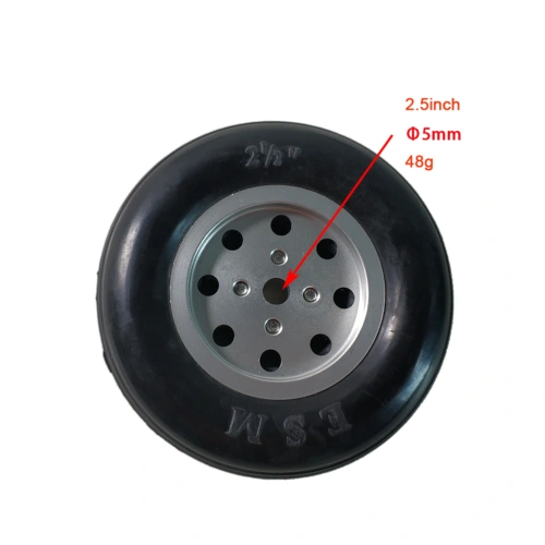 1Pair Durable Rubber Wheels for RC Plane - Size 1.7~4.5inch to Pick