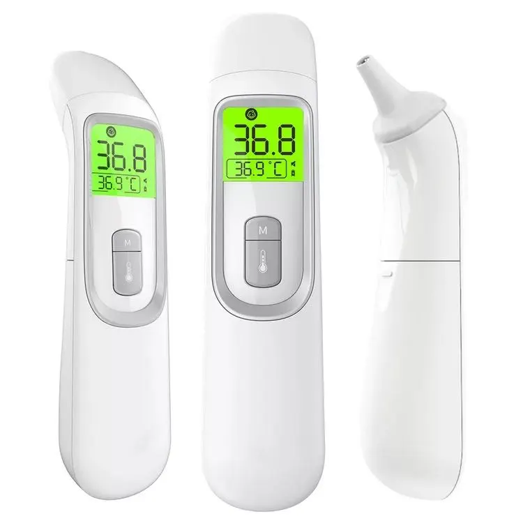 Forehead &amp; Ear Infrared Thermometer Temperature Gun with LCD Backlight for Adult Baby