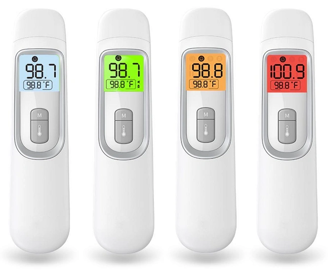 Forehead &amp; Ear Infrared Thermometer Temperature Gun with LCD Backlight for Adult Baby