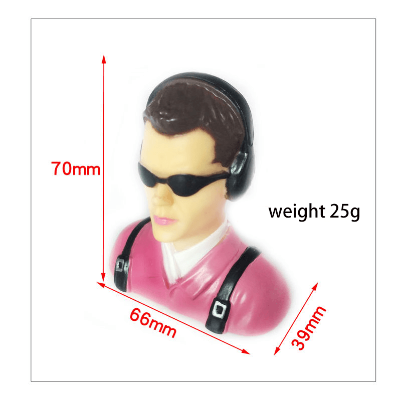 1/6 Scale Pilots Figure with Glass L66*W39*H70mm