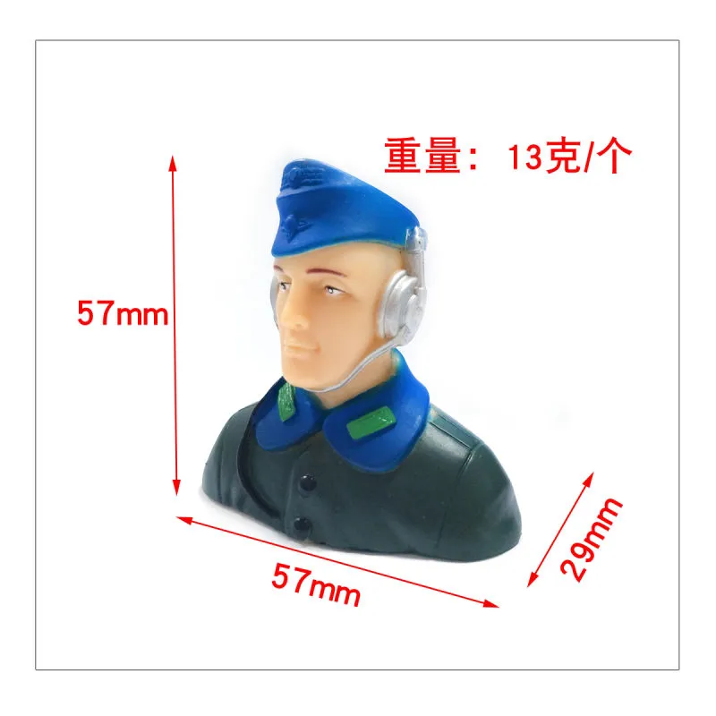 1/7 Scale Pilots Figures with Headset L57*W29*H57mm