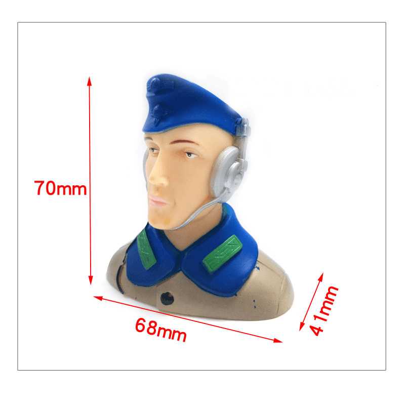 1/6 Scale Pilots Figures with Headset L68*W41*H70mm