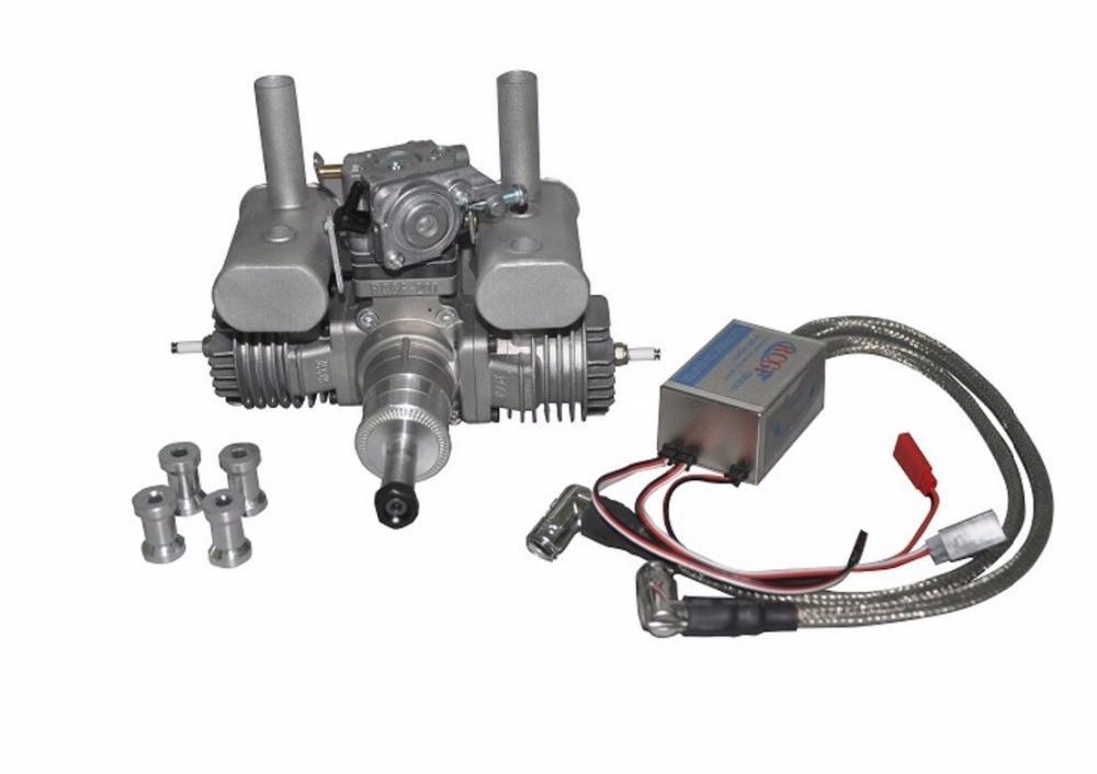 RCGF 21cc Dual / Twin Cylinder Petrol / Gasoline Engine with Muffler Spark plug