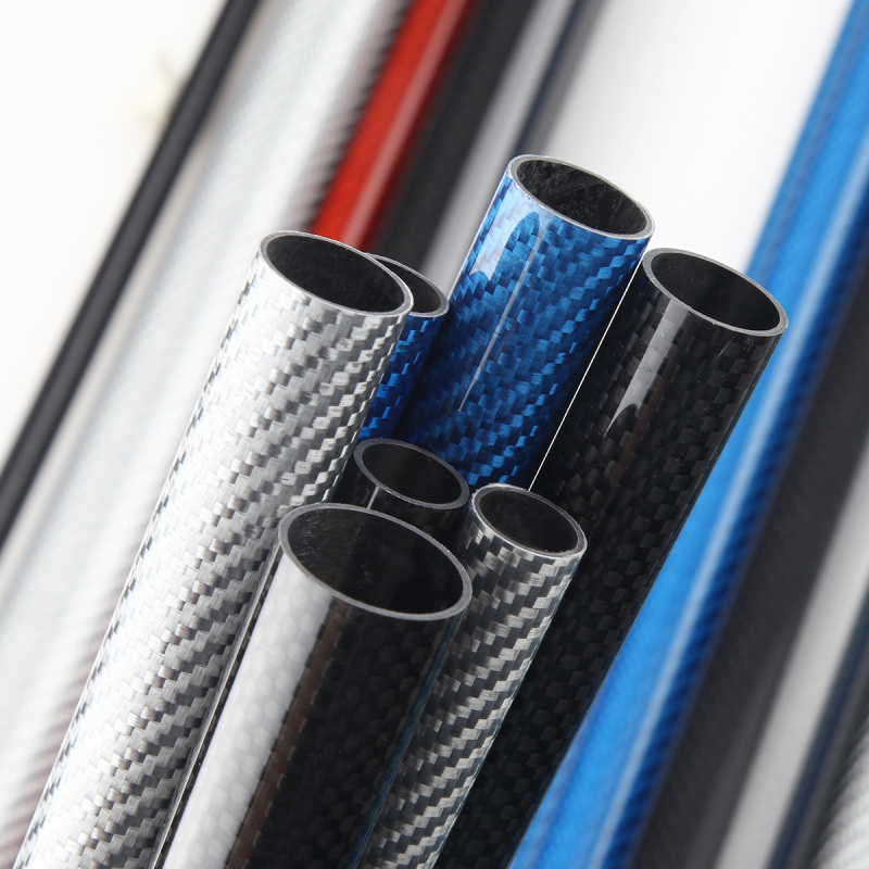 2pcs 500mm Colored Carbon Fiber Tubes - 3K Glossy Surface