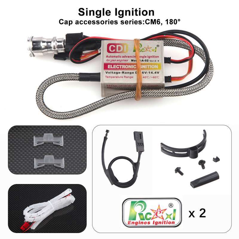 Rcexl Single CM6/ME8/BMR6 Ignition for DLE/DA Engine with Hall Sensor