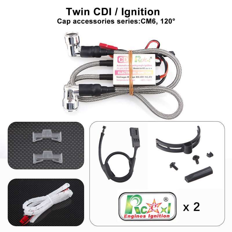 Rcexl  Twin CM6/ME8/BMR6 Ignition for DLE/DA Engine