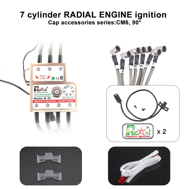 Rcexl 7 Cylinder Radial Engine Ignition CDI for 1/4 -32/CM-6--10MM