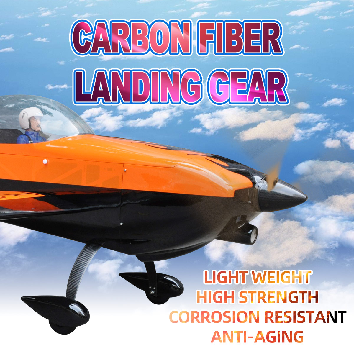3K Carbon Fiber Landing Gear for Extra 300 110CC
