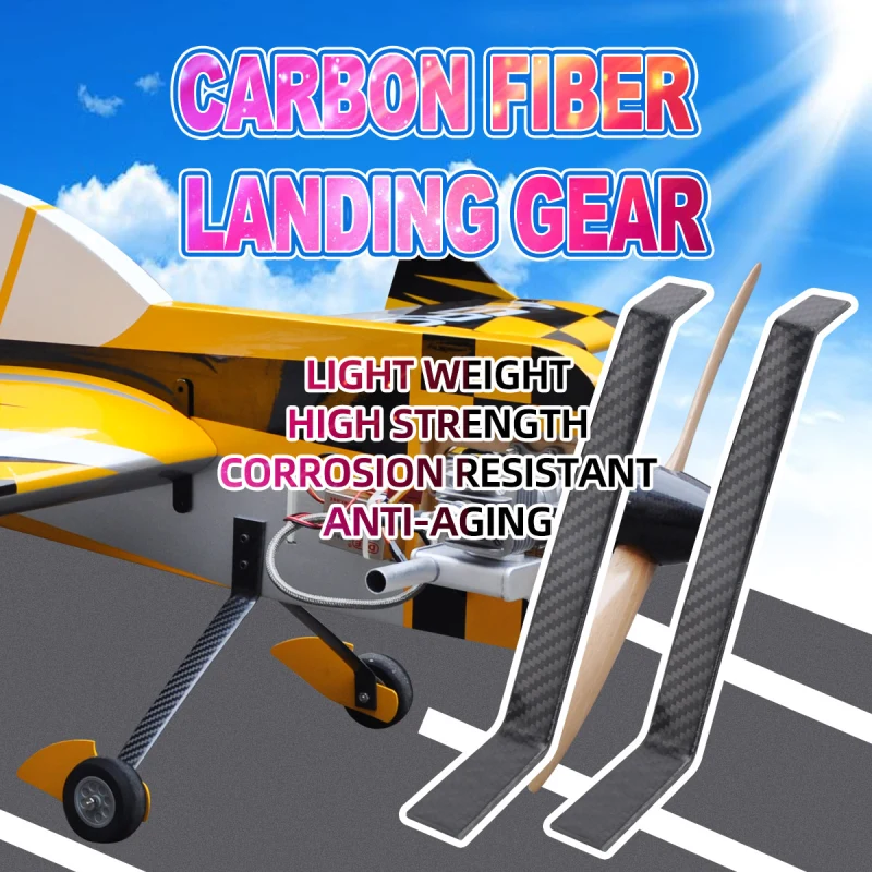 1pair 3K Carbon Fiber Split Landing Gear For 50E Airplane