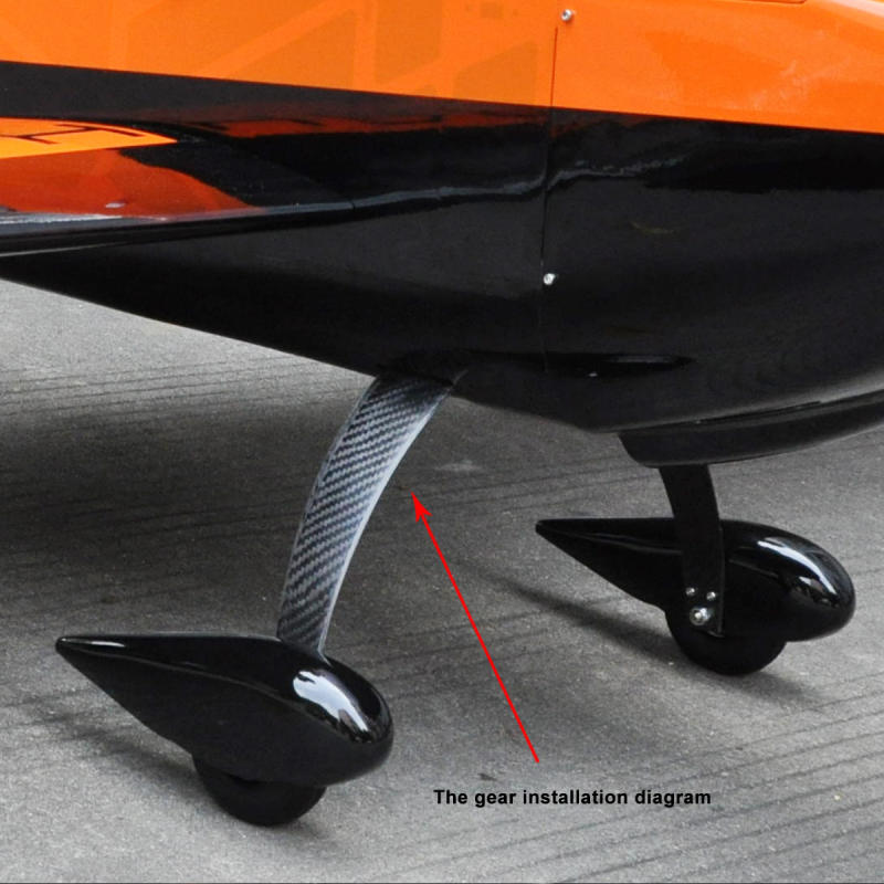 Extra 300 Gasoline Airplane Carbon Fiber Landing Gear For 2635cc/50cc