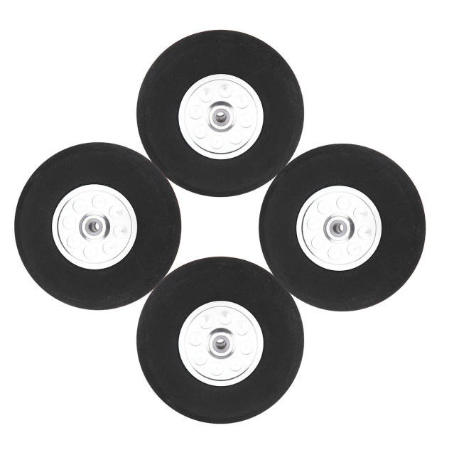 1 pair 3~8inch Durable Hard Sponge Wheel with Alunium Hub