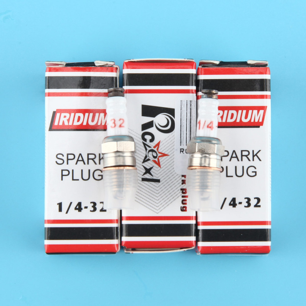 Rcexl ME-8 1/4-32 Iridium Spark Plug For Nitro Convert to Gasoline Engine