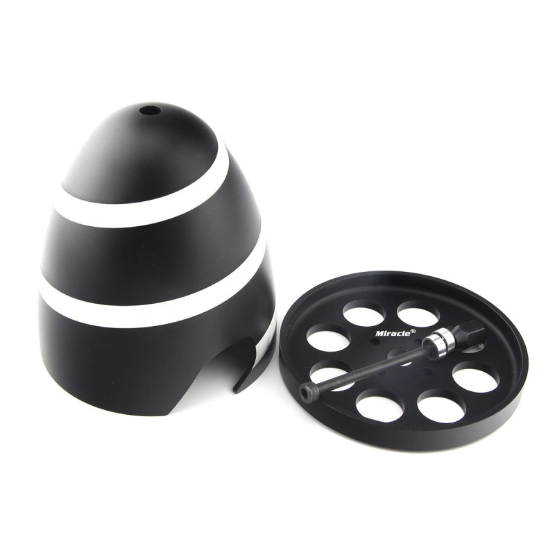 4.5inch Aluminum Spinner Spiral Black/ White for Zero Fighter