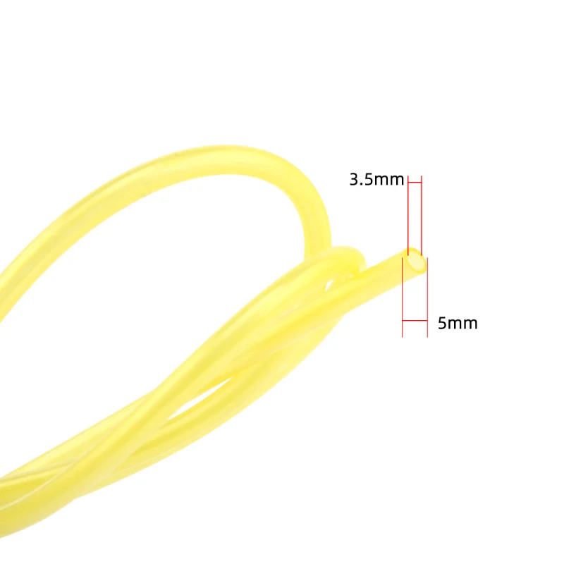 3.3 Feet (1 meter ) D5*d3.5mm-Yellow Color Fuel Pipe Fuel Line Hose For Gas Engine