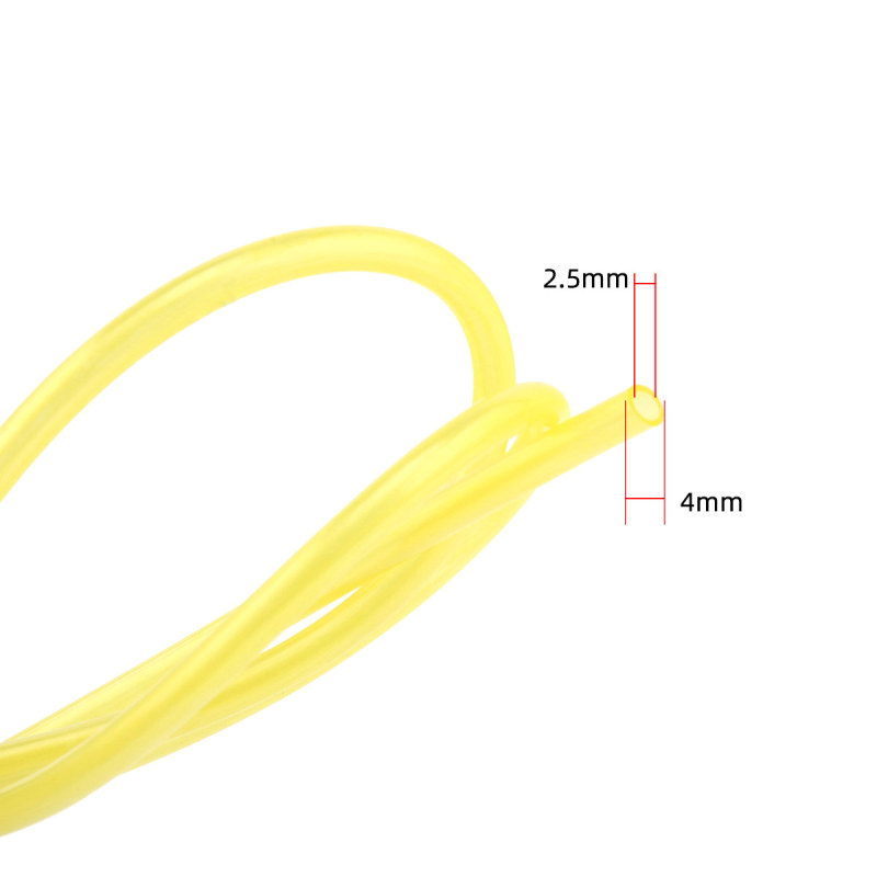 3.3 Feet (1 meter ) Fuel Line Hose For Gas Engine D4mm*D2.5mm Yellow Color Fuel Pipe