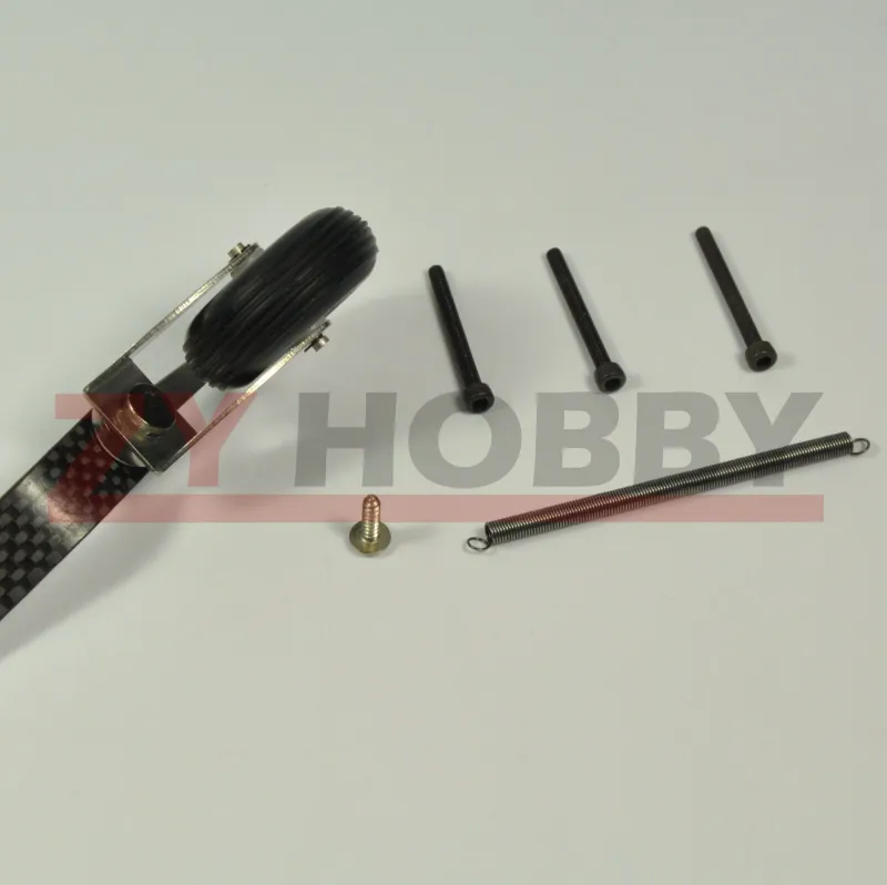 Carbon Fiber Tail Wheel w/ 1.5inch PU Wheel For RC 50-60CC Airplane us stock