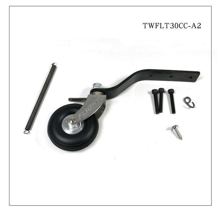 Carbon Fiber Tail Wheel 1.5inch PU Wheel and Screw for RC 30cc Airplane US stock