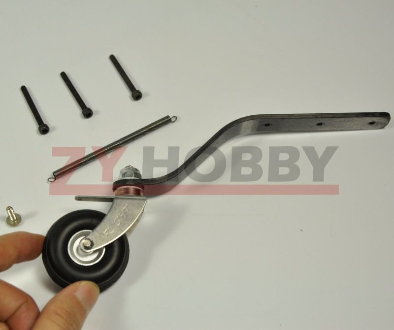 Carbon Fiber Tail Wheel w/ 1.5inch PU Wheel For RC 50-60CC Airplane us stock