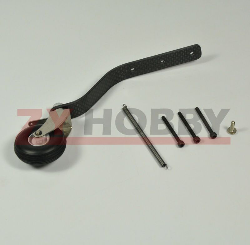 Carbon Fiber Tail Wheel w/ 1.5inch PU Wheel For RC 50-60CC Airplane us stock