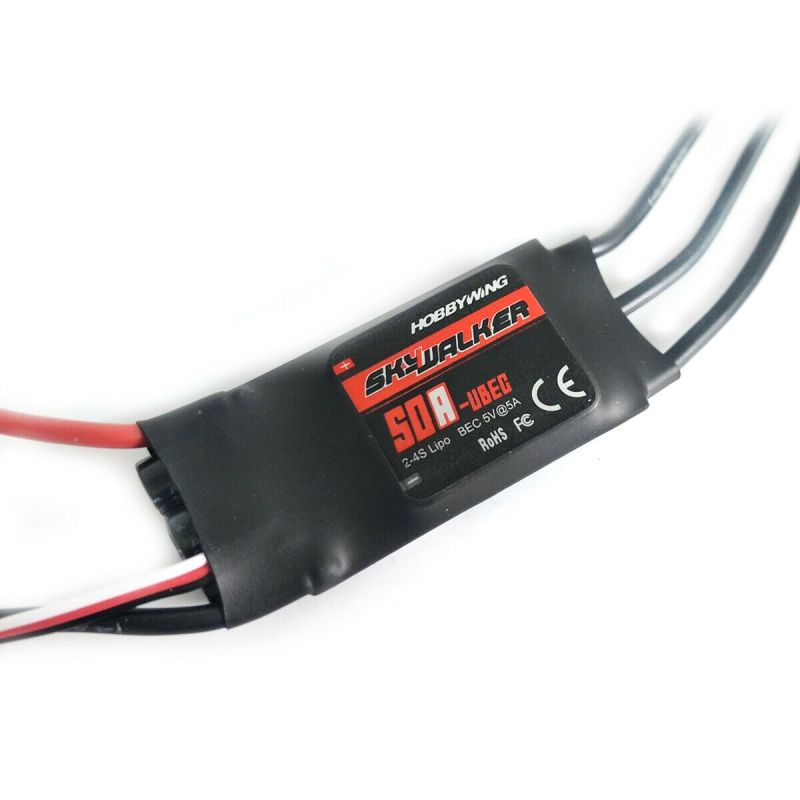 SkyWalker 50A UBEC 2-4S Electric Speed Control ESC for RC 440/450 Helicopter US Stock