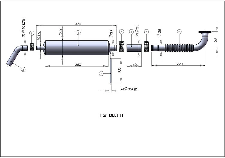 Muffler Sets for DLE111 Engine