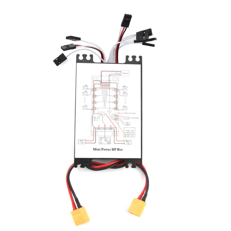 Rccskj E4106 Mini Servo Section Board Power Box with 30A BEC/CDI/OLED