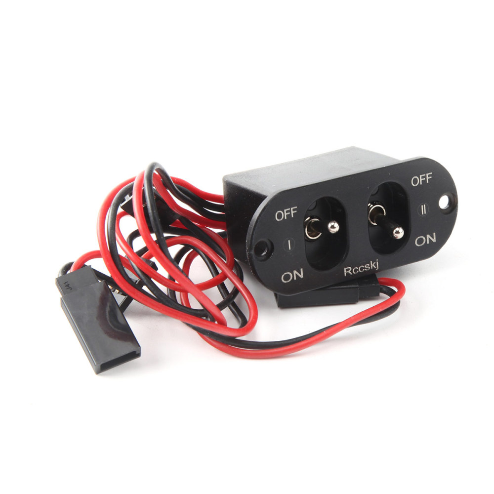 Rccskj Heavy Current Dual Charging Switch For RC Car Airplane Model accessories Fit FUTABA/ JR connector