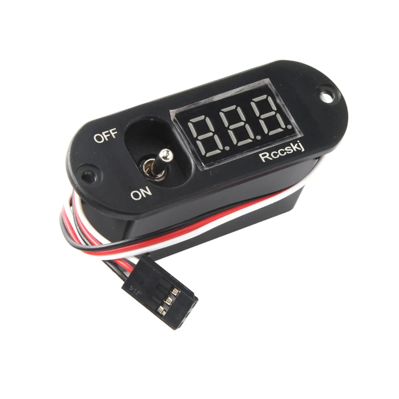 Rccskj DP switch voltmeter 2105 FUTABA/JR plug 15CM Cable Wire 3.5-13V Voltage