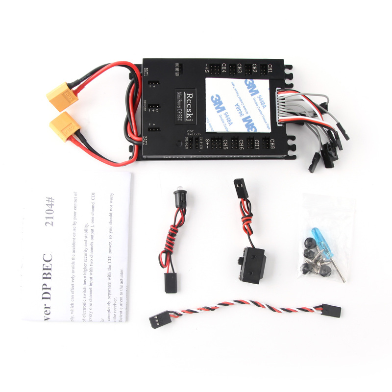 Rccskj E2104 Mini Power DP Bec Servo Section Board 8 channels input 16 channels output