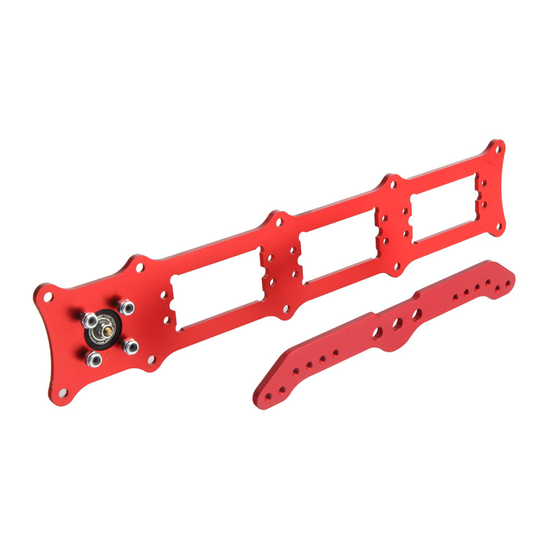 Miracle Anodized Servo Triple Rudder Tray KIT with 5inch Double Arm