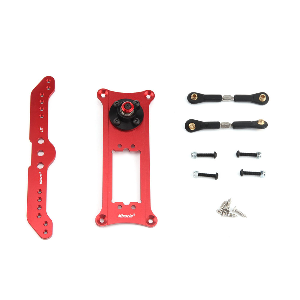 Miracle Anodized Servo Rudder Tray KIT with 5inch Double Arm for RC Model