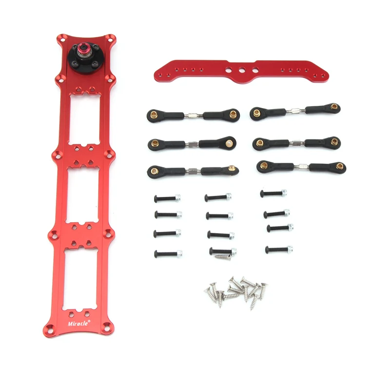 Miracle Anodized Servo Triple Rudder Tray KIT with 5inch Double Arm