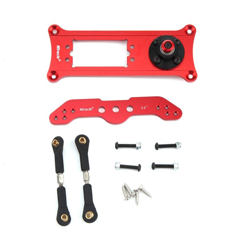 Miracle Anodized Servo Rudder Tray KIT with 3.5inch Double Arm for RC Model