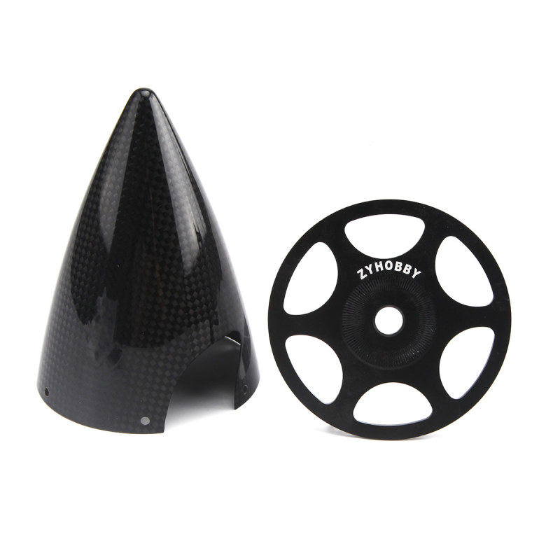 ZYHOBBY 2.75inch 3inch 3.5inch 4inch 5inch Cone Carbon Fiber Spinner Glossy Surface w/ Alu Back Plate