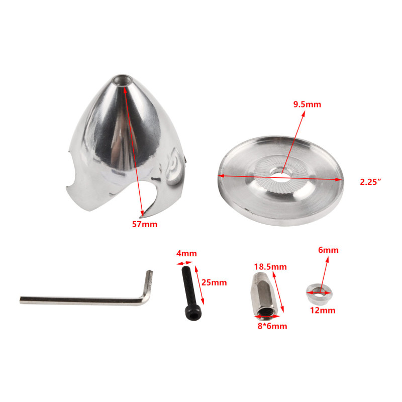 2.25inch / 4 Blades Aluminium Alloy  Propeller Spinners