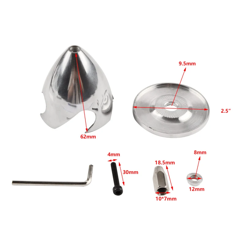 2.5inch / 4 Blades Aluminium Alloy  Propeller Spinners