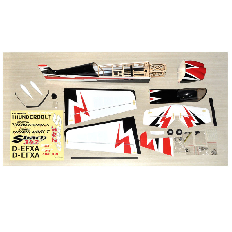 Sbach342 55inch RC Airplane Fuselage 3D Fix Wing Wooden Model Plane Frame