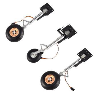 Electric Servoless Retractable Landing Gear Anti-vibration Landing Gear With Wheels for 5-6kg RC P47 Plane