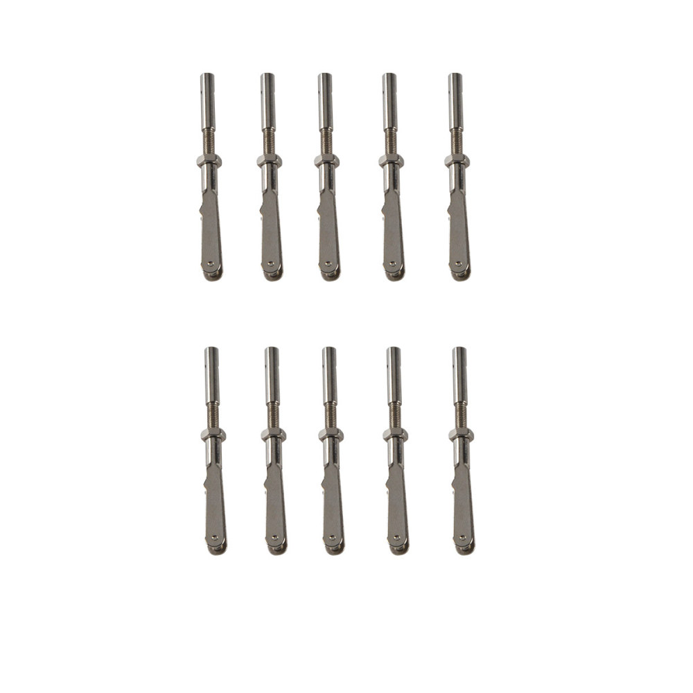 10PCS M2/M3 Metal Collet Clevis Chuck Pull Rod Connector Coupler Screw Spare Parts For RC Aircraft Model