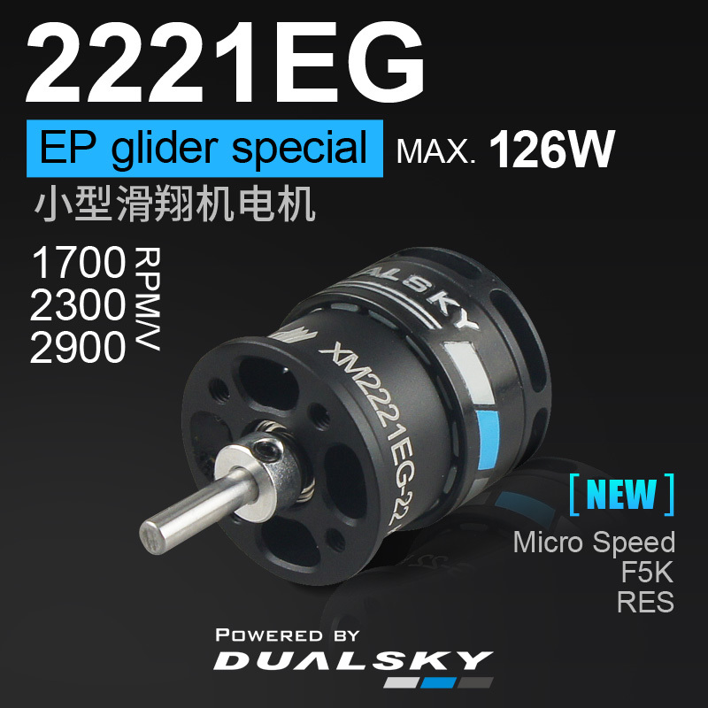 DUALSKY Brushless Motor XM2221EG 2900KV 2300KV 1700KV for EP Gliders