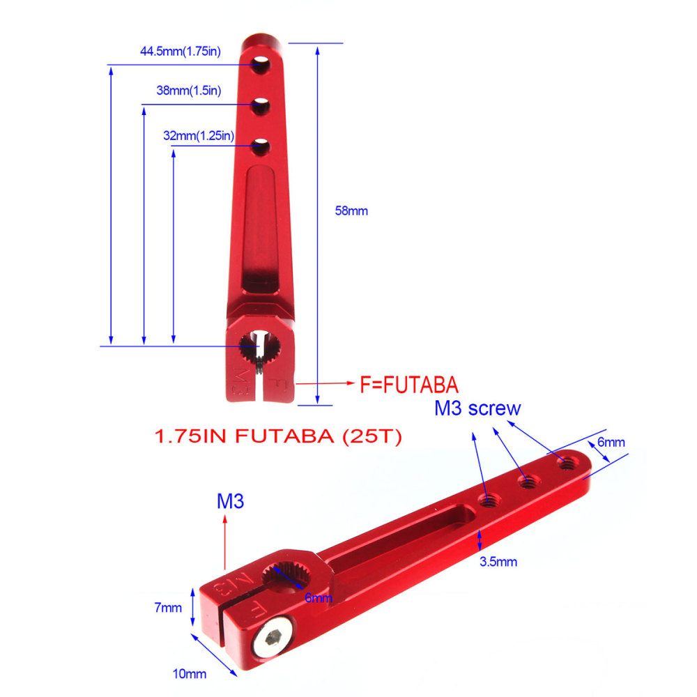 Servo Motor 35.8*15*35.3mm 25T 11KG-16KG Torque Digital Servo Corelessmotor Servo for 55-60 Inch RC Model