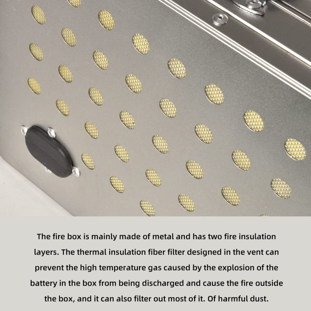 Double Walled Steel Fireproof Box Li Batteries Explosion-proof Box Safety Protection Case For RC Airplane Drone FPV Car Boat