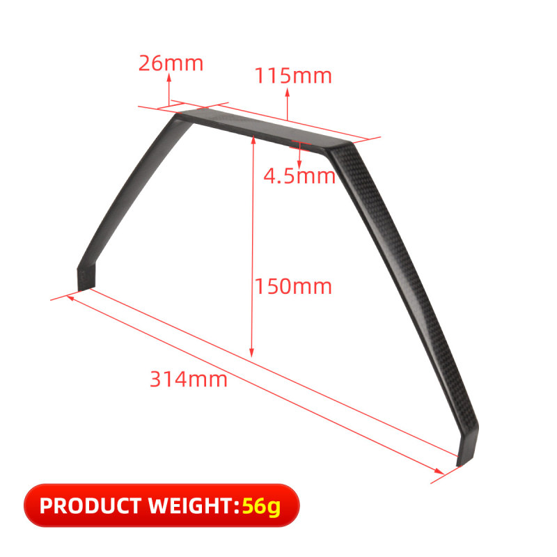 Carbon Fiber Landing Gear Support Frame for RC Fix Wing Airplane