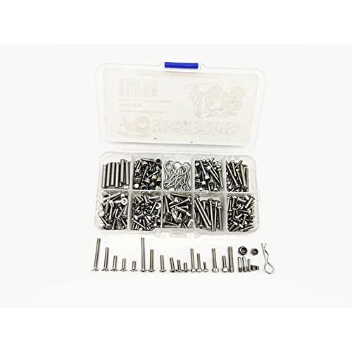 Axial 90046 90047 SCX10 Common Stainless Steel Screw Repair Kit Screw Box for RC Car