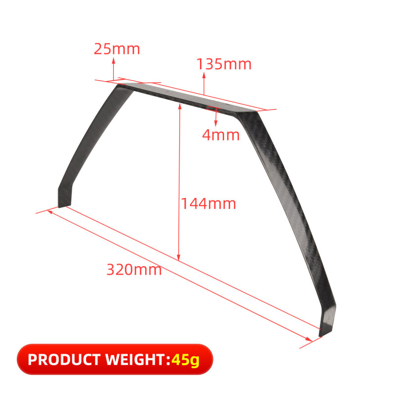 Carbon Fiber Landing Gear Support Frame for RC Fix Wing Airplane