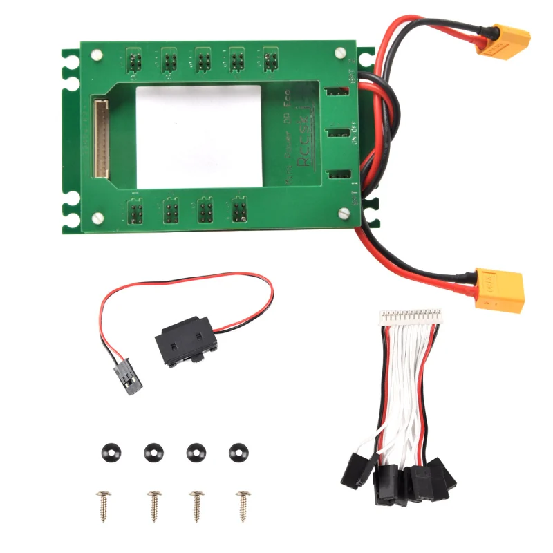 Green Mini Servo Section Board w/ Dual Power Input and Switch