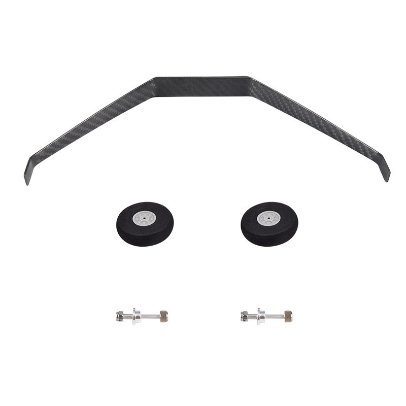 1 Set Carbon Fiber Undercarriage 260#30E 50E 70E1 Landing Gear Wheel Kit DIY Parts for RC Model Airplane