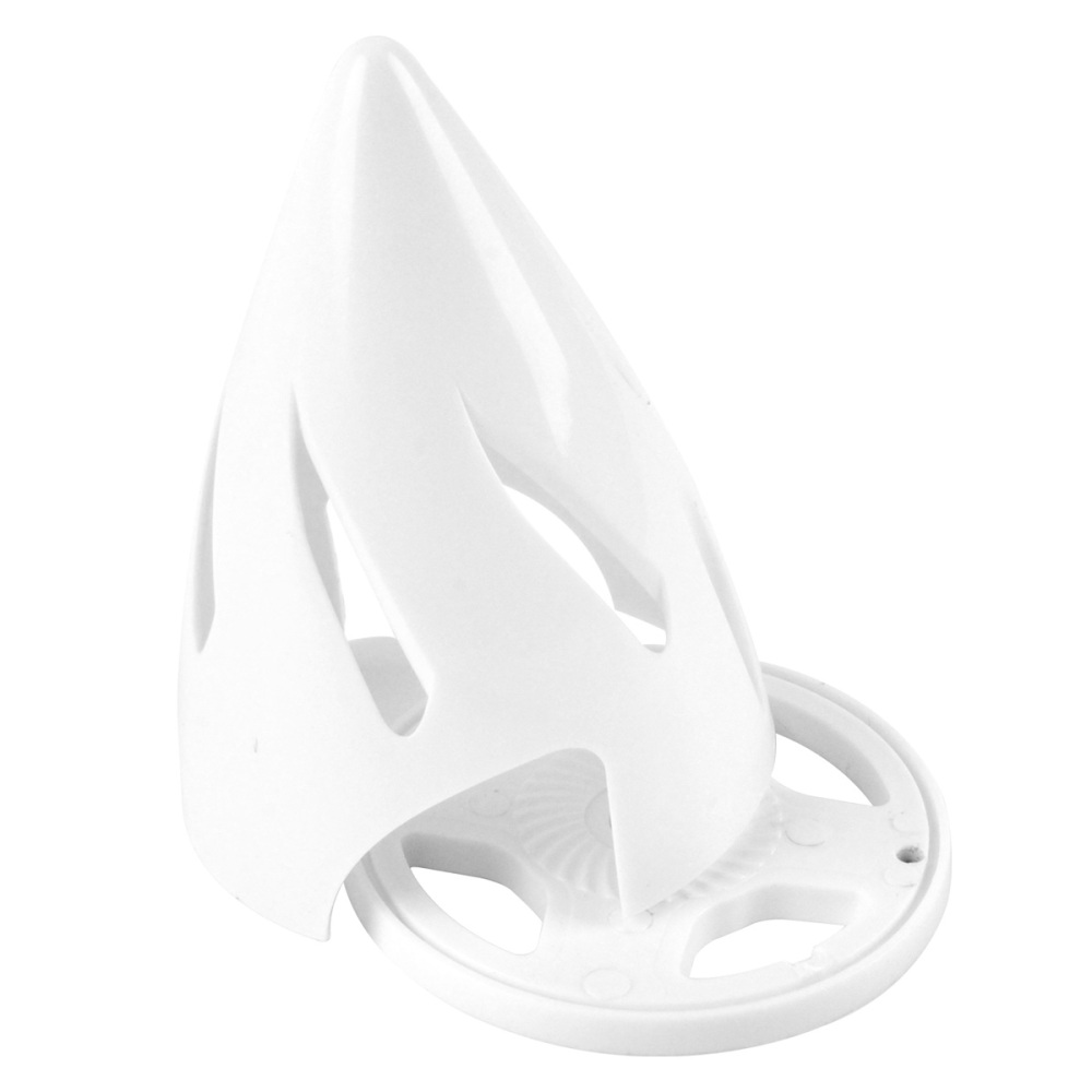 2-blade 2.5inch Plastic Spinner White Propeller Cone Pointy Hollow-carved for RC Electric Airplane