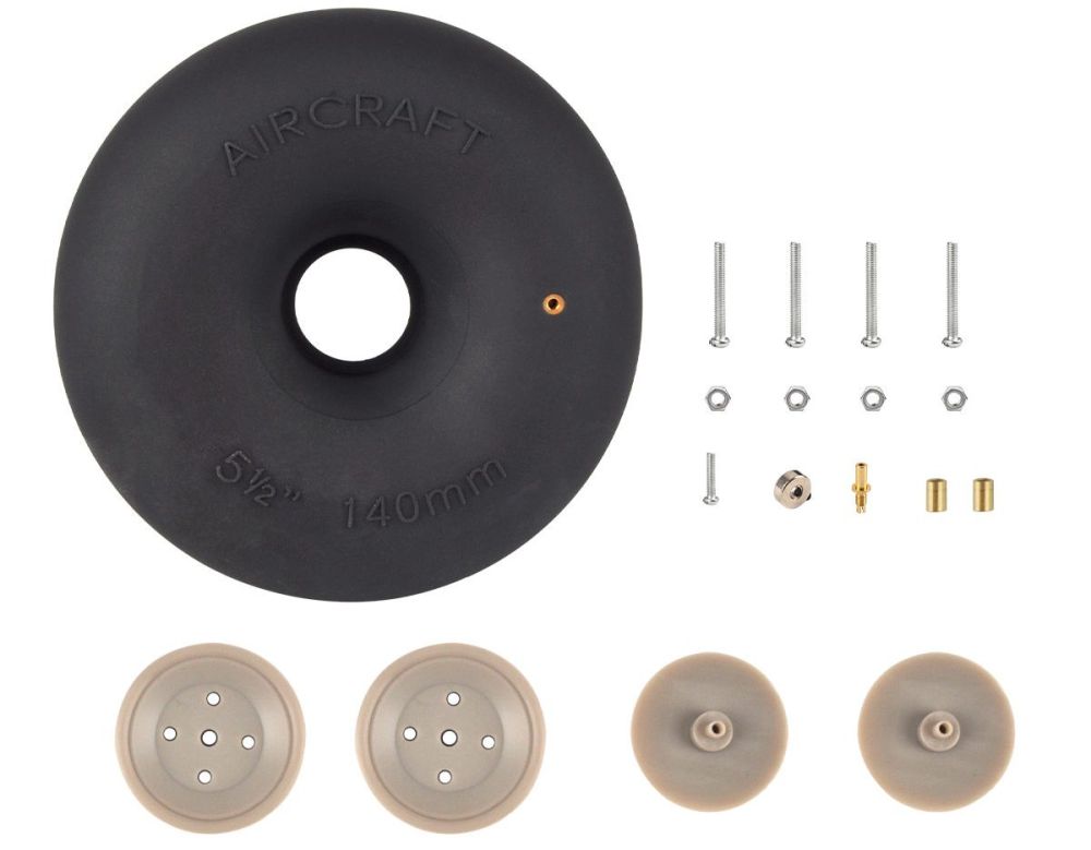 1 Pair Inflatable Tire Air Wheel Pneumatic Tyre Rubber Wheel 4/4.5/5/5.5inch for RC Aircraft Model Landing Gear Wheels