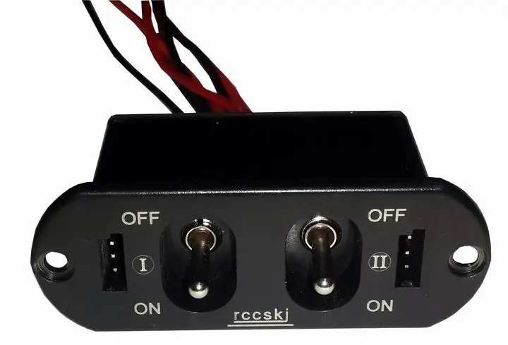 Rccskj Dual Charging Switch Heavy Current Fit FUTABA/ JR connector For RC Car Airplane Model